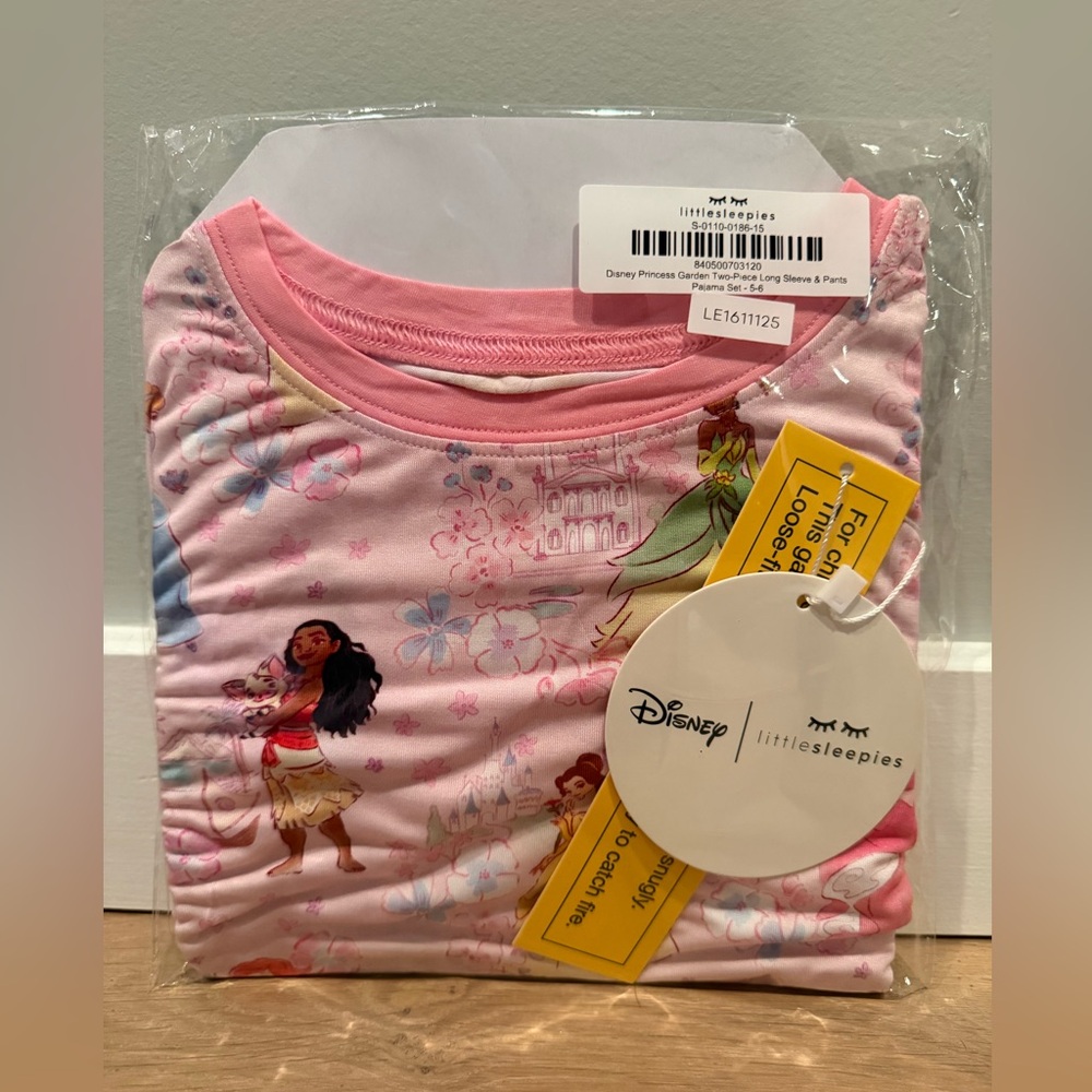 Little Sleepies Princess Garden Two Piece Pajama 5/6 - NIB